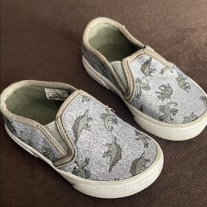 Carter's Gray Dinosaur Print Kids Sneakers